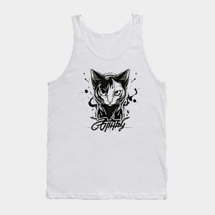 Graffiti Paint Cat Creative Inspiration Tank Top